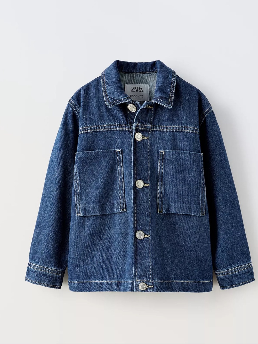 Zara boys denim overshirt jean jacket size 8-9